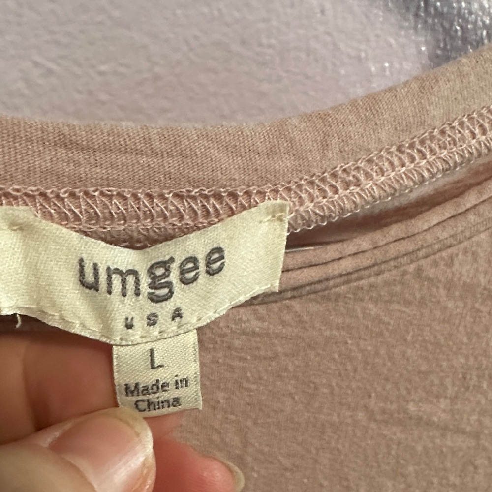 Umgee Oversized Long Sleeve Tee in Light Pink - Picture 2 of 8